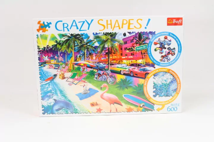 Puzzle 600. Crazy Shapes! Plaża w Miami - tantis.pl