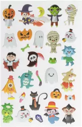 Piankowe naklejki halloweenowe