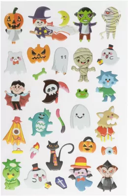 Piankowe naklejki halloweenowe