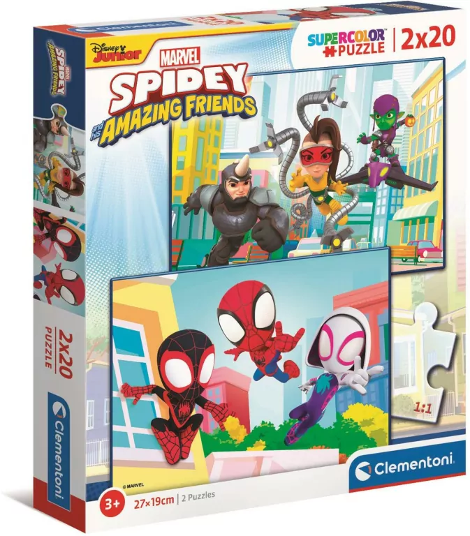 Puzzle 2x20 Super Kolor Spidey and Friends - tantis.pl