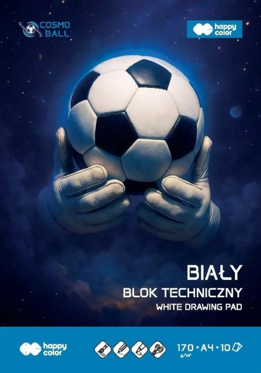 Blok techniczny biały A4/10K 170g HAPPY COLOR - tantis.pl