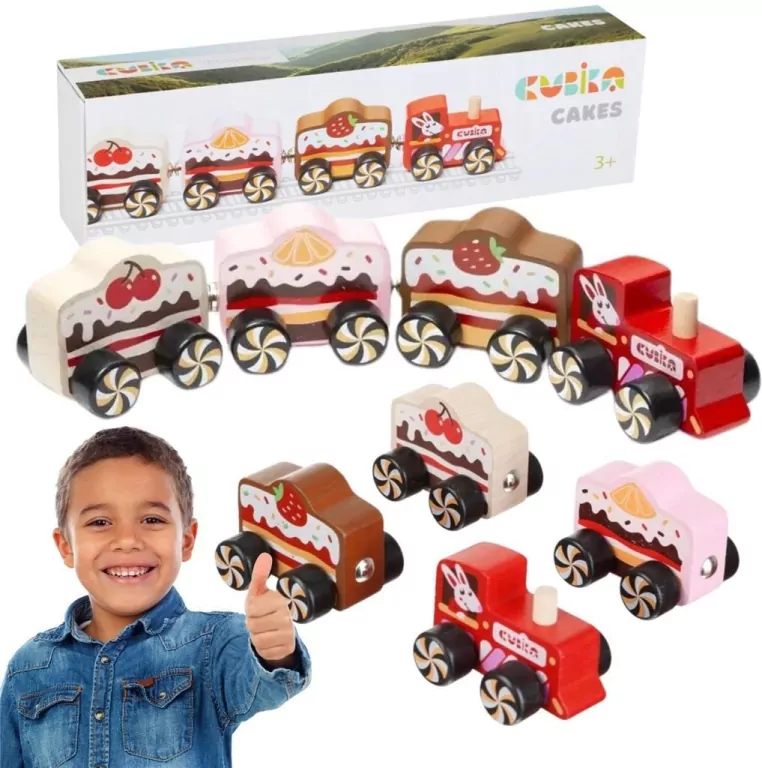 Drewniany pociąg Ciasteczka - tantis.pl
