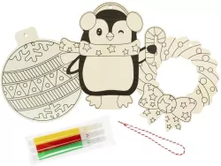 Drewniana ozdoba zrób to sam zimowe wzory