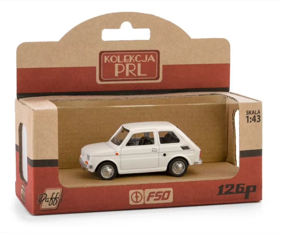 Kolekcja PRL. Fiat 126p, biały - tantis.pl