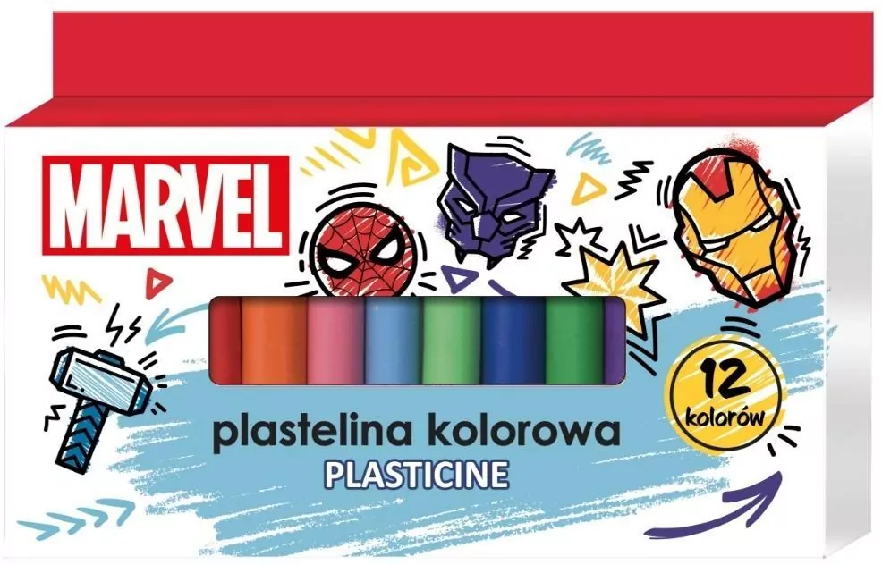 Plastelina Avengers 12 kolorów - tantis.pl
