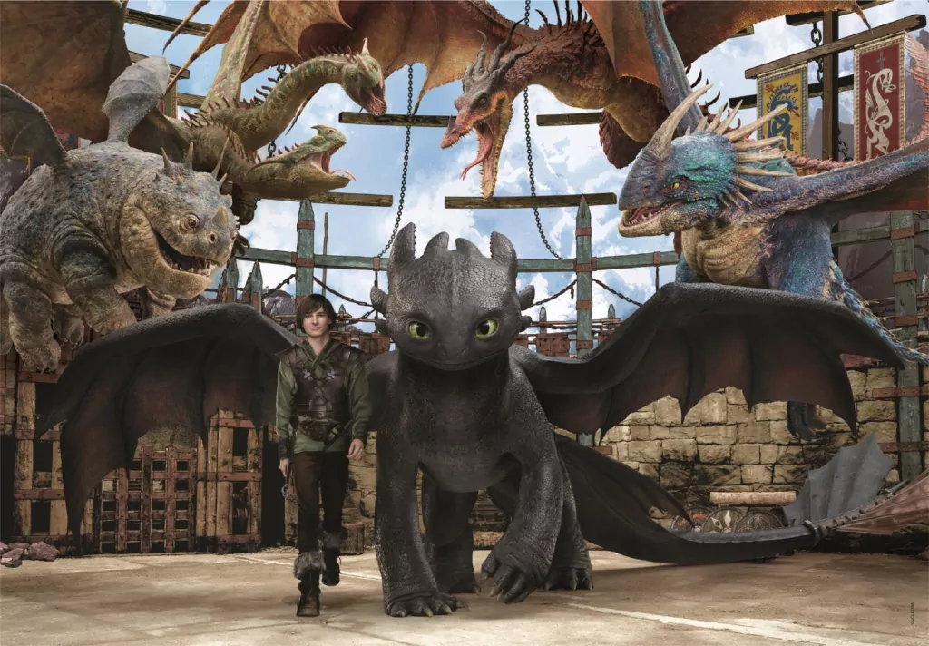 Puzzle 104 Super kolor How To Train Your Dragon - tantis.pl