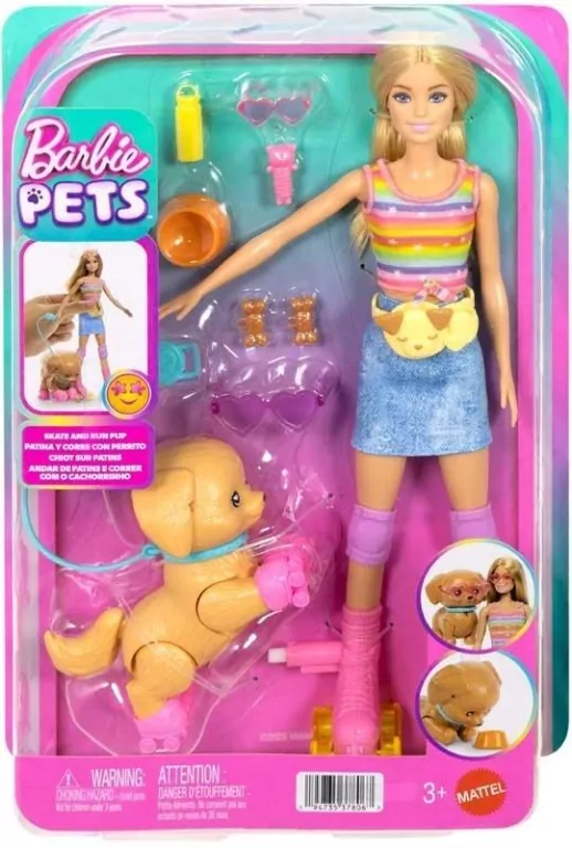 Barbie na rolkami i pieskiem - tantis.pl