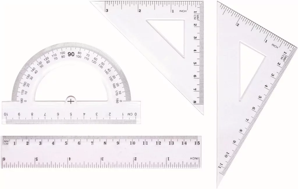 Zestaw geometryczny linijka 15cm BL001-AK - tantis.pl
