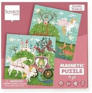 Puzzle magnetyczne 20x2 + książka Księżniczki