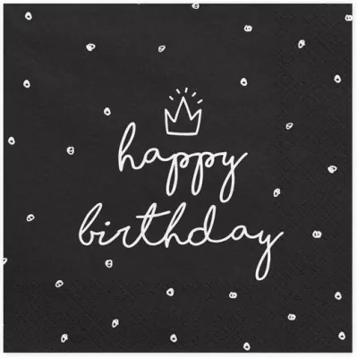 Serwetki Happy Birthday 33x33cm