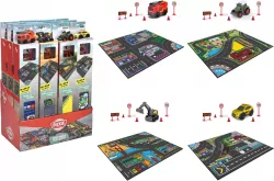 City Dywan z pojazdem 70x80cm mix