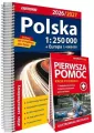 Atlas samochodowy Polska 1:250000 + Pierwsza pomoc - tantis.pl