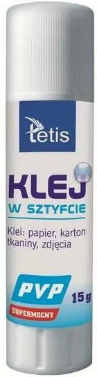 Klej w sztyfcie PVP (bezbarwny) 15g. 20 sztuk - tantis.pl