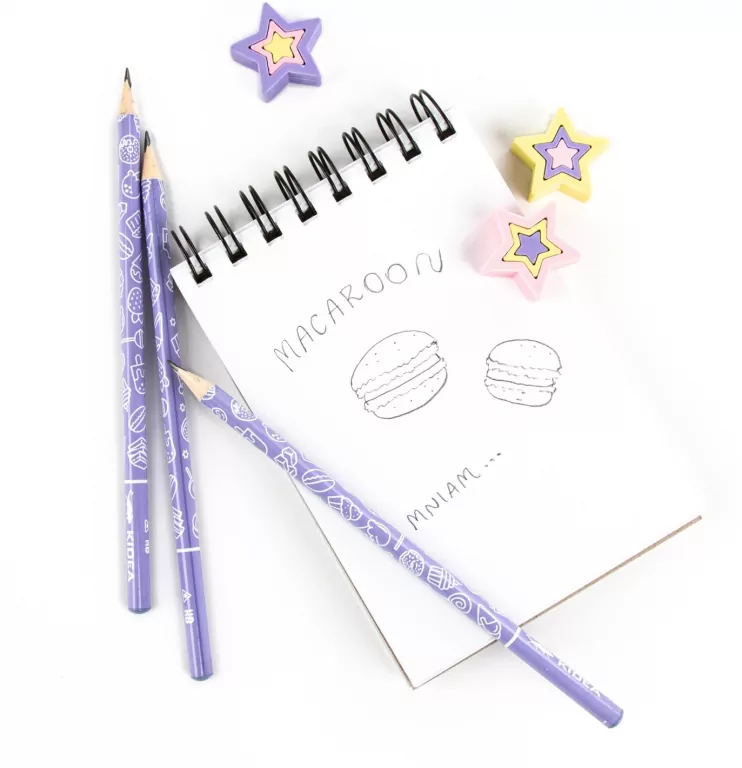 Ołówki zapachowe +gumki makaroniki KIDEA - tantis.pl