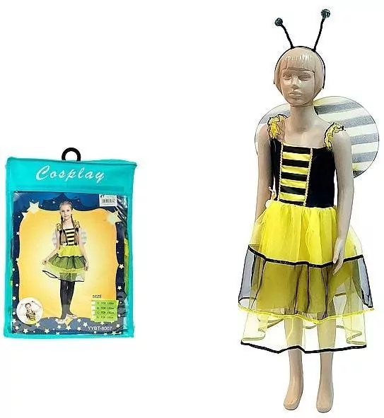 Strój karnawałowy pszczółka rozm. 100-110cm - tantis.pl