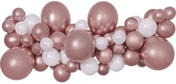 Girlanda balonowa DIY różowo-złota - tantis.pl