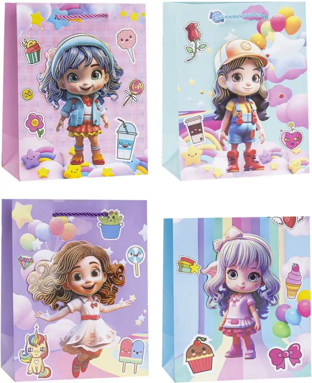 Torebka dziecięce Pop-Up 3D 18x23x8cm mix ROZETTE. 1 sztuka - tantis.pl
