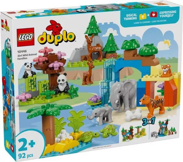 LEGO® Duplo. Rodziny dzikich zwierząt 3 w 1 10446 - tantis.pl