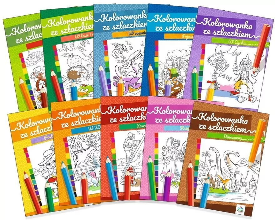 Kolorowanka ze szlaczkiem, zestaw 10 sztuk - tantis.pl