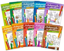 Kolorowanka ze szlaczkiem, zestaw 10 sztuk