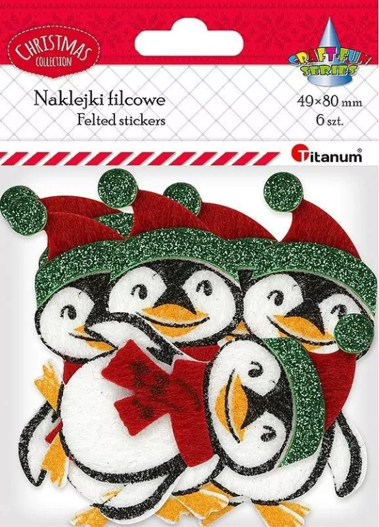 Naklejki filcowe 3D pingwiny - tantis.pl
