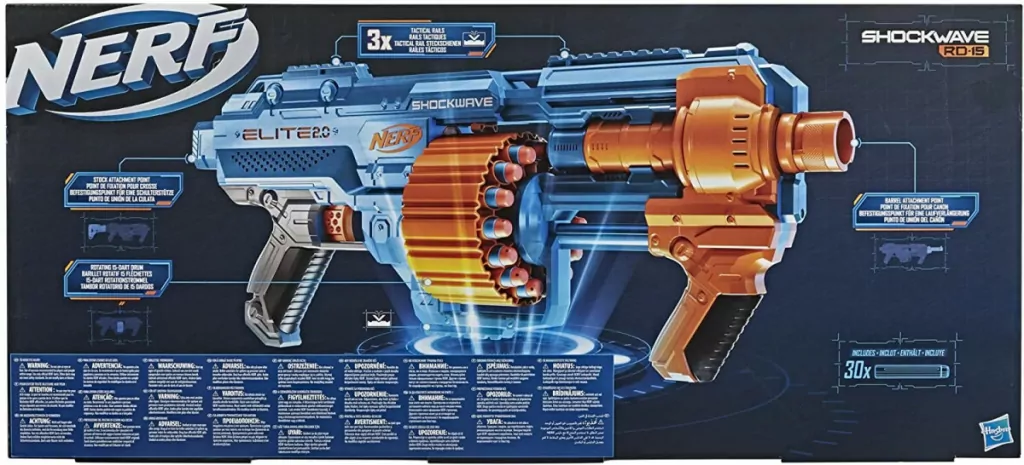 Wyrzutnia Nerf Elite 2.0. Shockwave RD-15 - tantis.pl