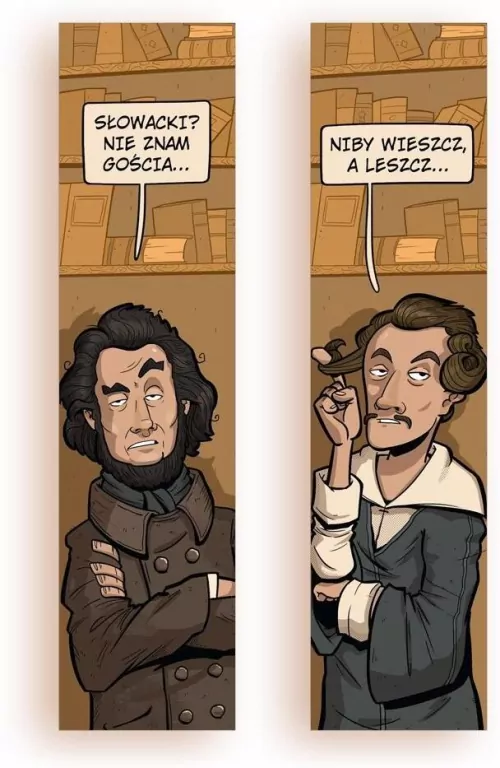 Zakładka kartonowa. Mickiewicz vs Słowacki - tantis.pl