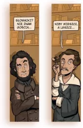 Zakładka kartonowa. Mickiewicz vs Słowacki