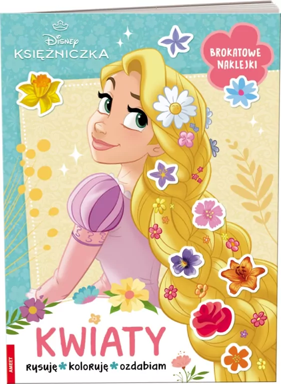 Kwiaty. Rysuję, koloruję, ozdabiam. Disney Księżniczka - tantis.pl