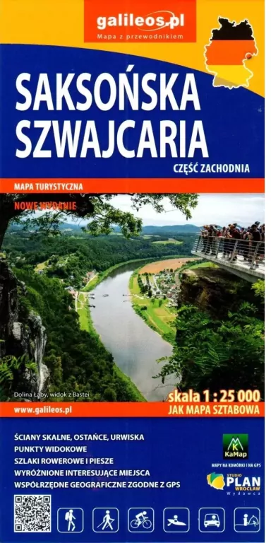 Mapa - Saksońska Szwajcaria cz. zachodnia 1:25 000 - tantis.pl