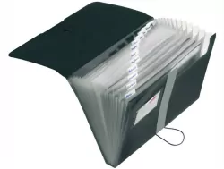 Teczka rozkładana A4 PP 12cz. Czarna