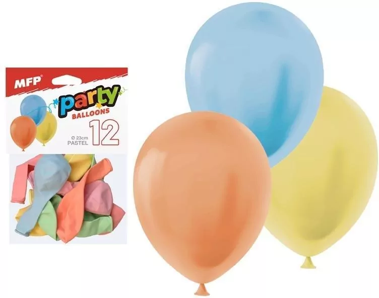 Balon dmuchany pastel 23cm 12szt - tantis.pl