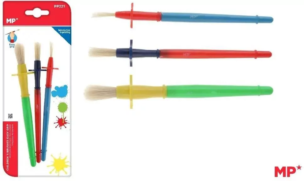 Pędzle dla dzieci z uchwytem Easy grip - tantis.pl