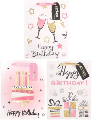 Torba prezentowa Party 18x23x10cm mix STRIGO