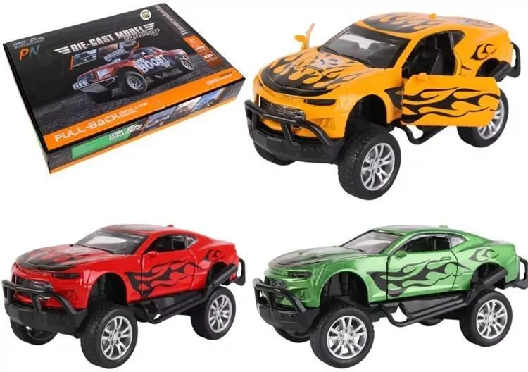 Samochód metalowy 1:32 napęd Pickup duże koła mix - tantis.pl