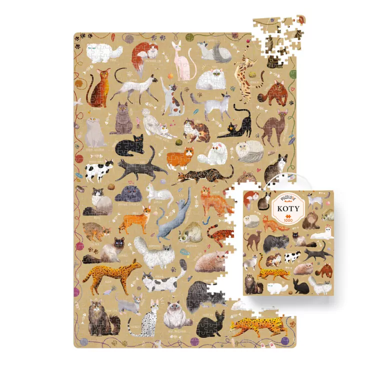CzuCzu. Puzzlove. Koty 1000 el. - tantis.pl