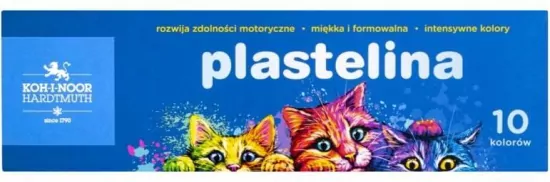 Plastelina 10 kolorów. Kotki