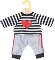 Dolly Moda - Striped Joggingsuit Heart 43cm - tantis.pl