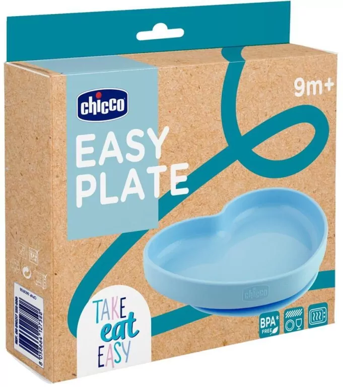 Chicco. Talerz. 9 miesięcy. Niebieski - tantis.pl