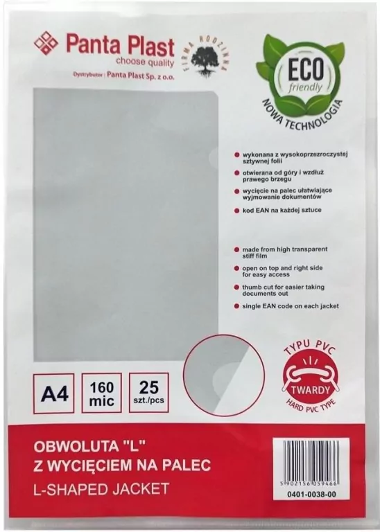 Obwoluta L PVC (25szt) - tantis.pl