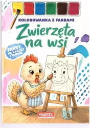 Kolorowanka z farbami Zwierzęta na wsi