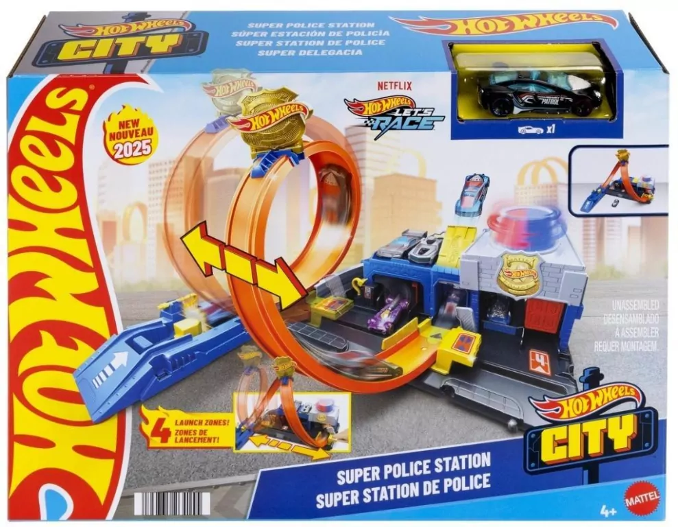 Hot Wheels City Posterunek policji Super Pętla - tantis.pl