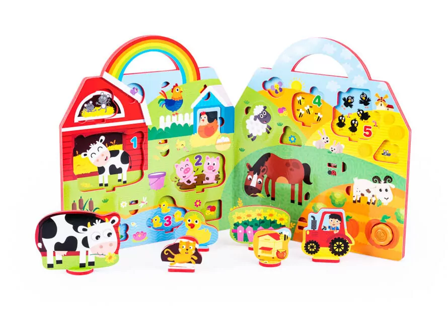 Puzzle 3D. Dźwięki wokół nas. Farma - tantis.pl