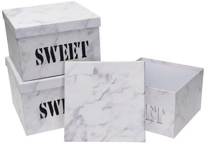 Pudełko Flower Box Sweet biały ROZETTE - tantis.pl