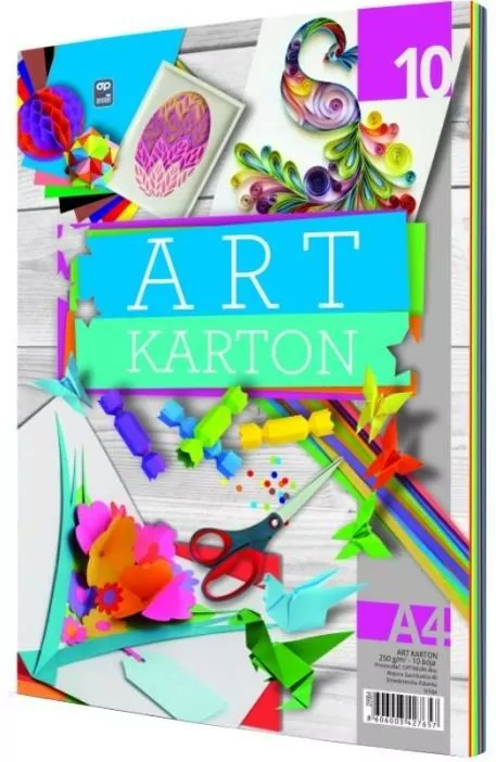 Blok kartonów kolorowych 10 kartek 250g - tantis.pl