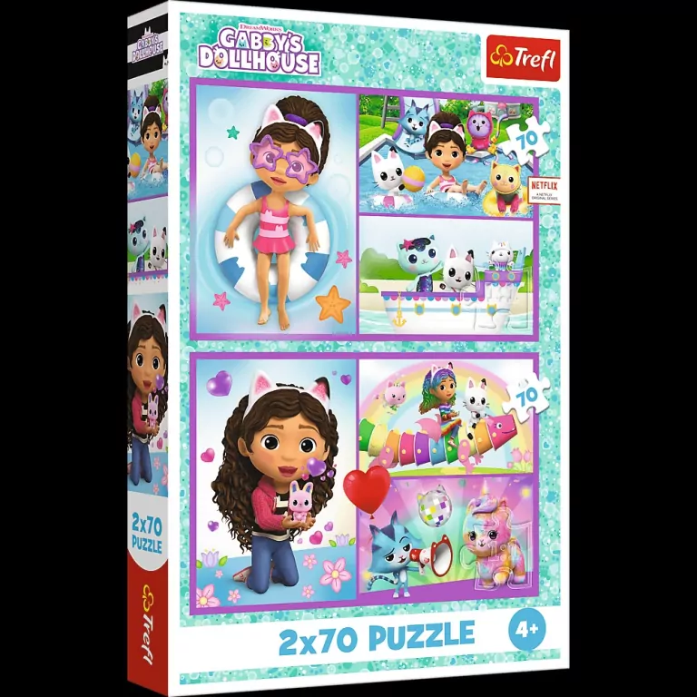 Puzzle 2x70 Baw się z Gabby TREFL - tantis.pl