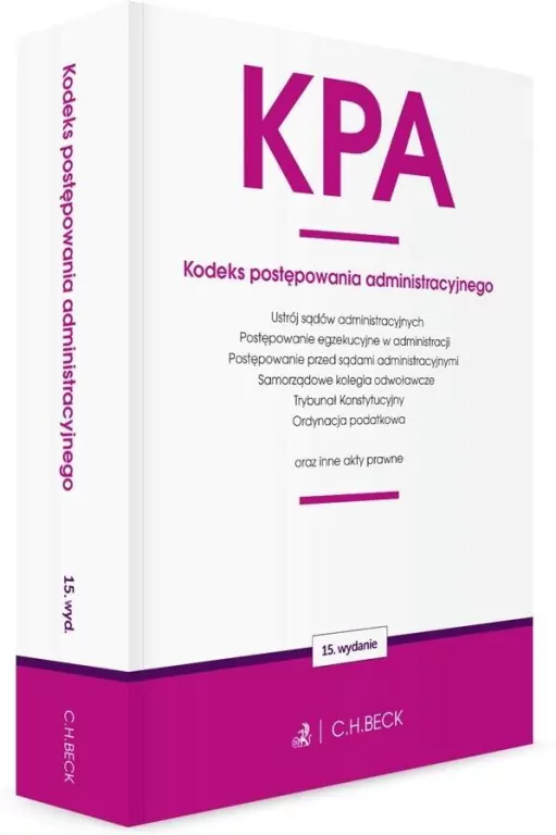 KPA. Kodeks postępowania administracyjnego... - tantis.pl