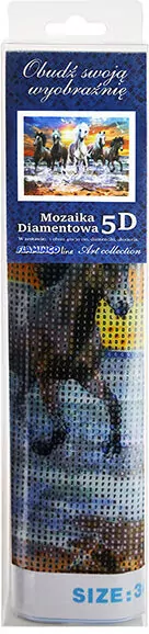 Mozaika diamentowa 5D - Konie 40x30cm - tantis.pl