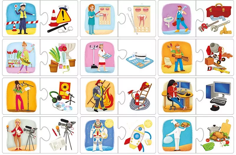 Puzzle. Zawody i atrybuty - tantis.pl