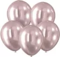 Balony 30cm z efektem chromu. Różowe - tantis.pl
